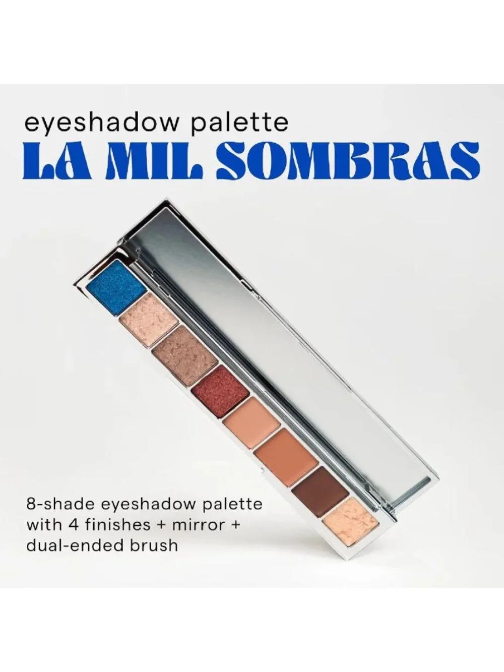8 Shade Eyeshadow Palette | Matte, Shimmer, Satin & Metallic Finishes | Mirror